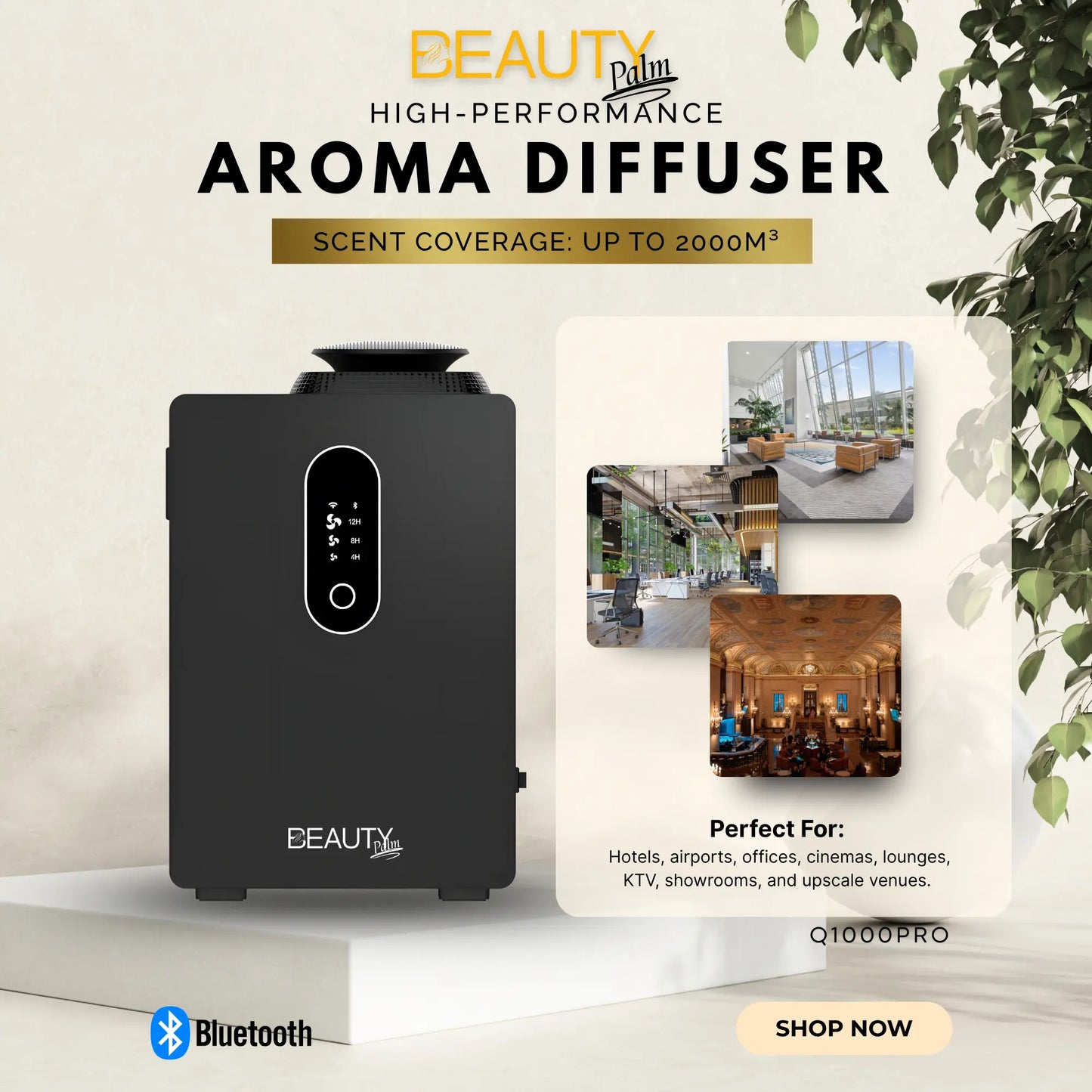 Q3000 Pro HIGH-PERFORMANCE AROMA DIFFUSER Beauty Palm