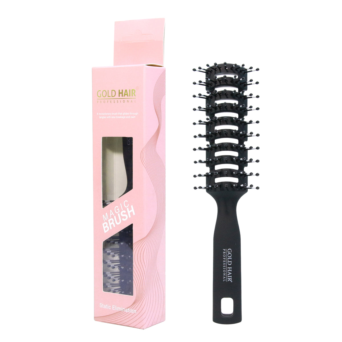 Gold Hair Professional Magic Brush - Black