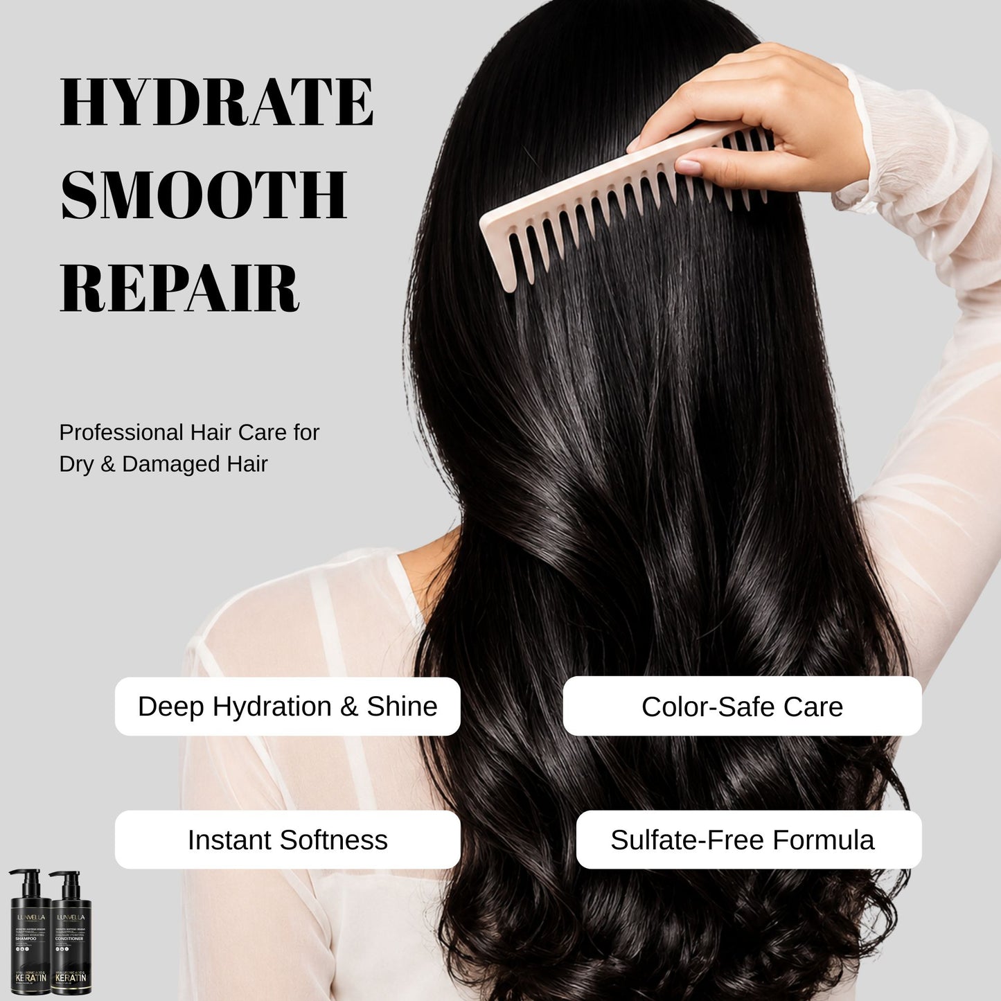 LUNVELLA Collagen Hydrating Shampoo & Conditioner Set