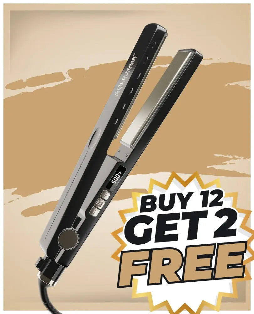 Gold Hair Straightener Iron 500° - Kenaan International