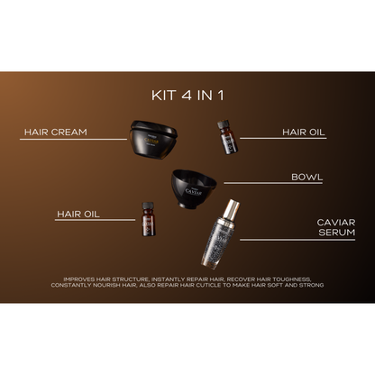 Applying Hairplexx Caviar Anti-Aging Hair Treatment for Healthy Hair