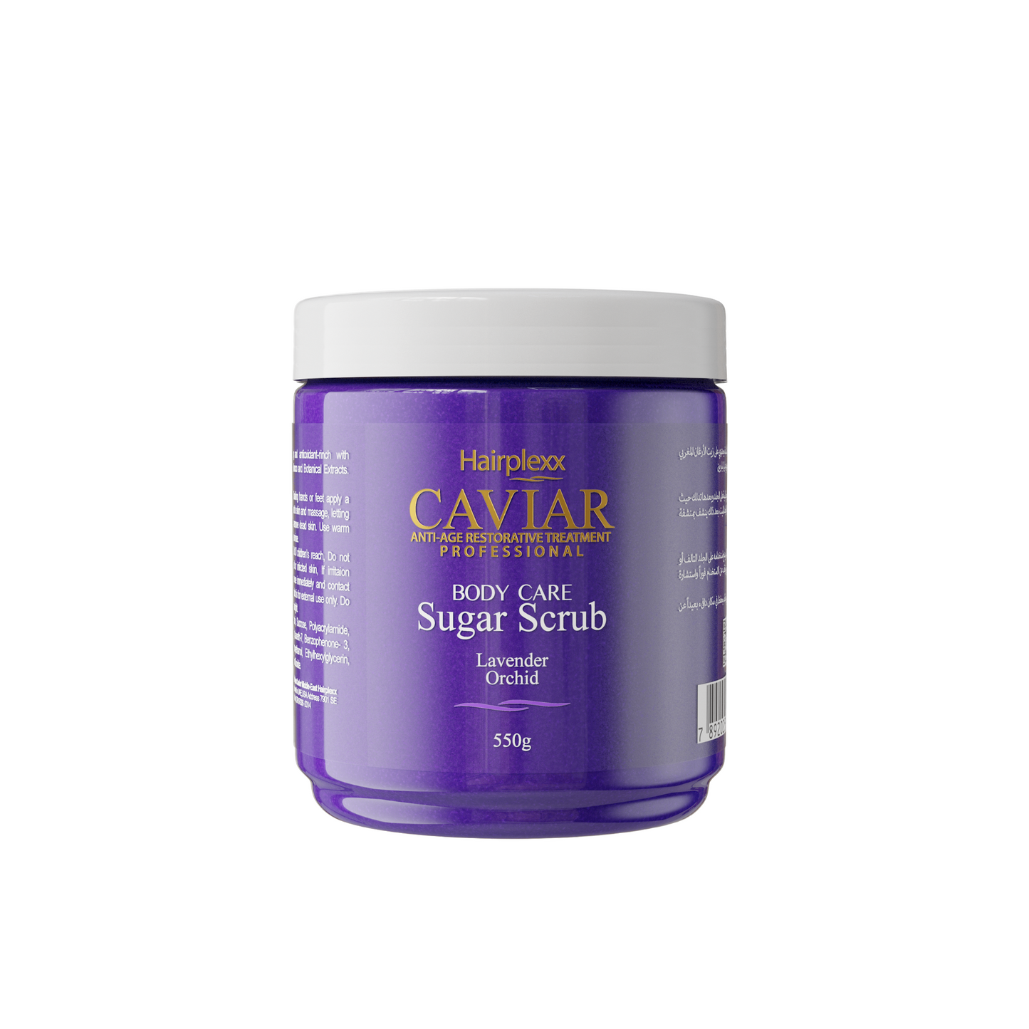 Hairplexx Caviar Lavender with caviar extract to exfoliate and hydrating skin and nourishing the body it engligthens also the skin barrier. For body care essentials. 