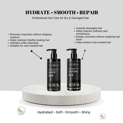 LUNVELLA Collagen Hydrating Shampoo & Conditioner Set