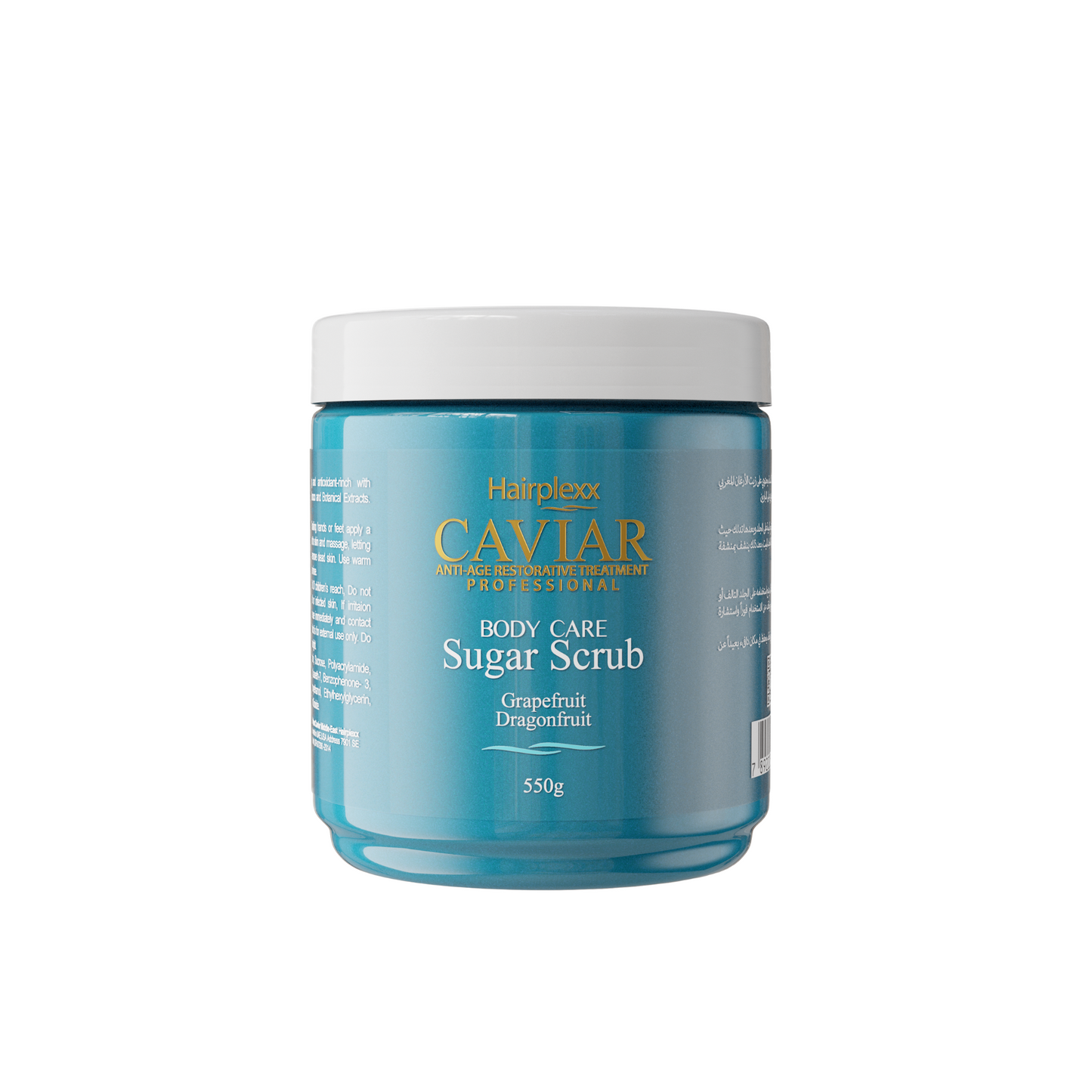 Hairplexx Caviar Grapefruit with caviar extract to exfoliate and hydrating skin and nourishing the body it engligthens also the skin barrier. For body care essentials. 