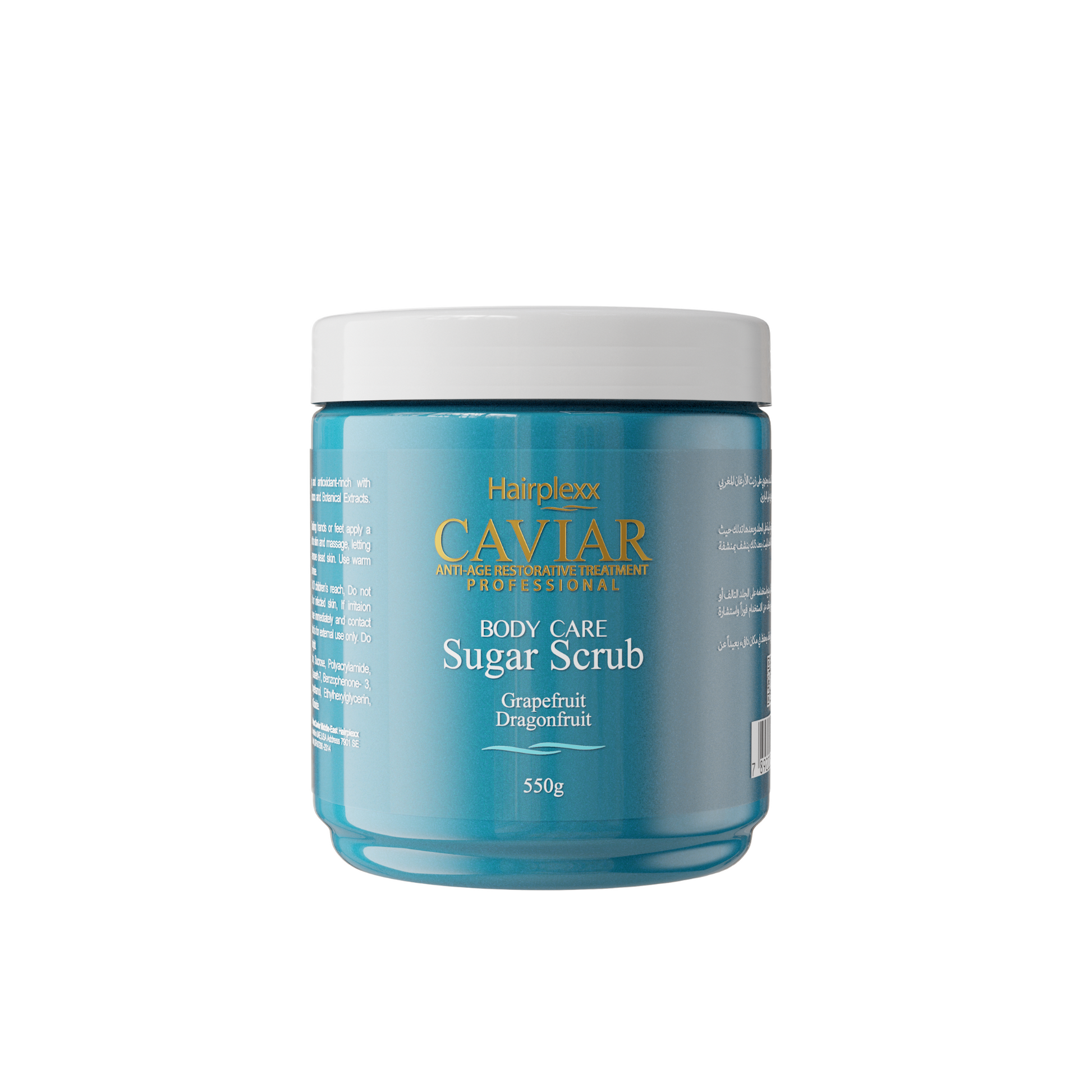 Hairplexx Caviar Grapefruit with caviar extract to exfoliate and hydrating skin and nourishing the body it engligthens also the skin barrier. For body care essentials. 