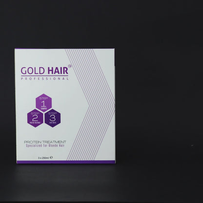 Gold hair unique protein treatment set - showing all sides - kenaan international