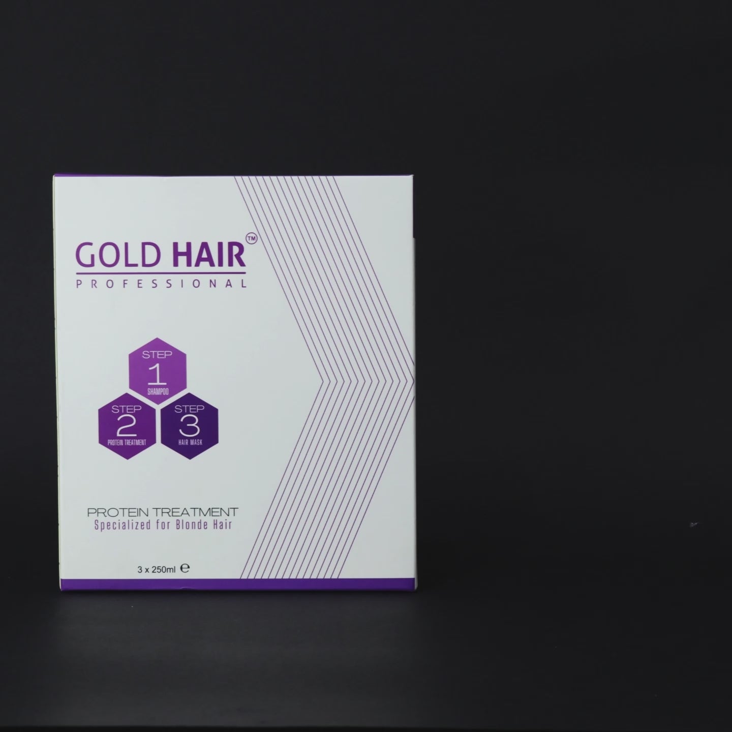 Gold hair unique protein treatment set - showing all sides - kenaan international