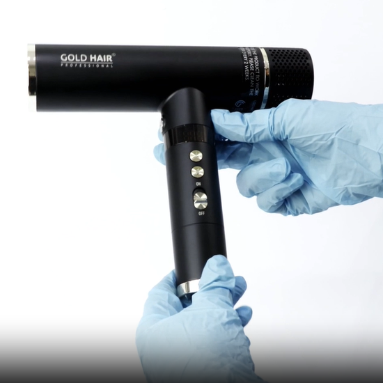 Gold hair dryer for all hair types product phot-kenaan international