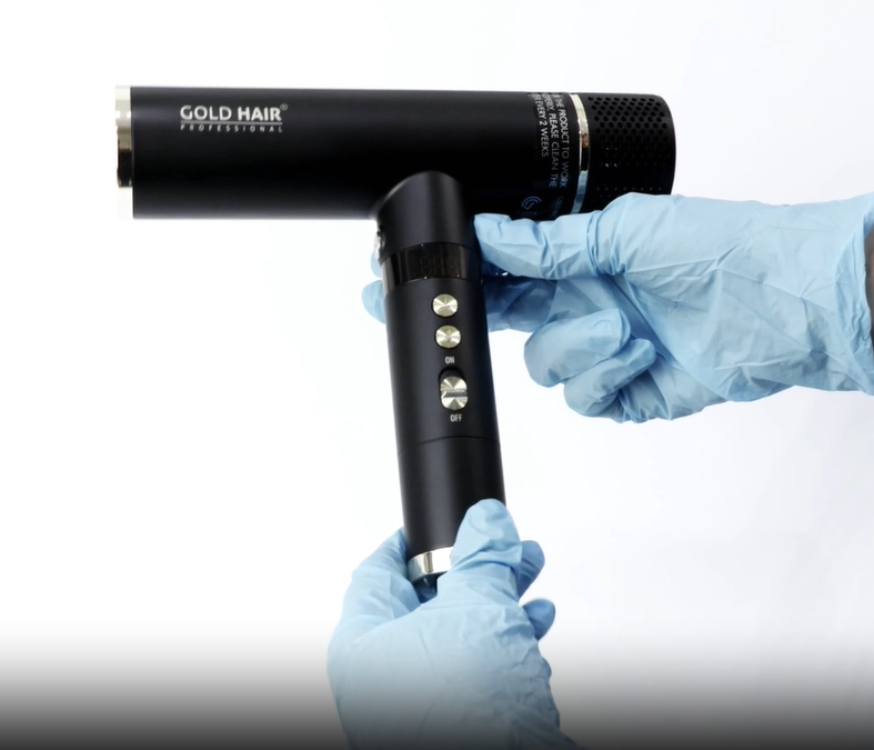 Gold hair dryer for all hair types product phot-kenaan international