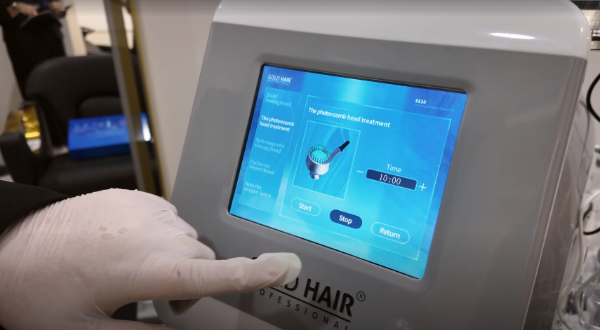 Gold hair scalp machine for hair treatment - kenaan international