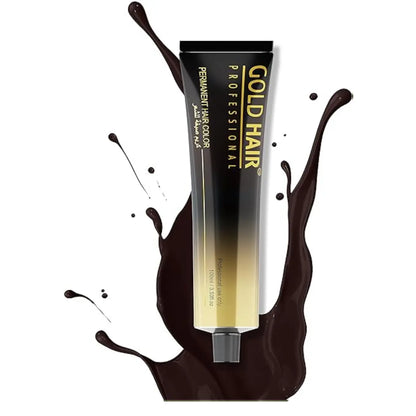Gold Hair Permanent Color Brown Intensive Cream 100ml - Kenaan International