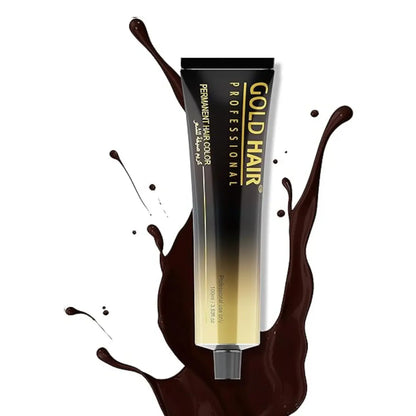 Gold Hair Permanent Color Brown Intensive Cream 100ml - Kenaan International