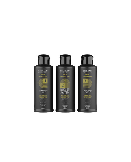 Gold Hair Brazilian Smoothing Treatment Kit Personal 3 in 1